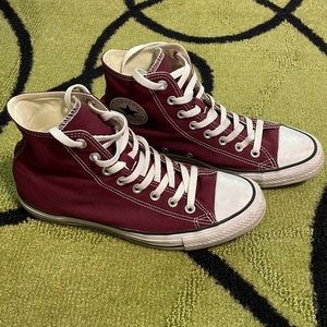 Converse w9.5/m7.5 Maroon high tops